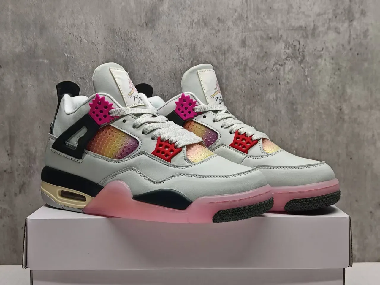 Air Jordan 4 Gradient Mesh High-Top Basketball Shoes 5