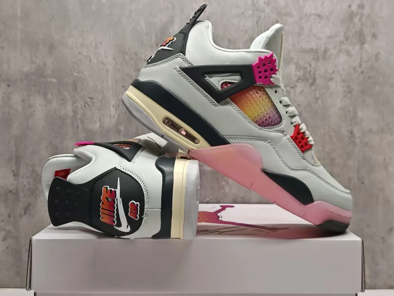 Air Jordan 4 Gradient Mesh High-Top Basketball Shoes 6