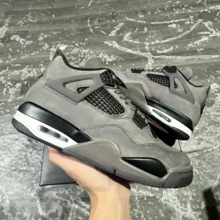 Air Jordan 4 Gray Black White Basketball Shoes