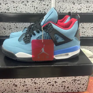 Air Jordan 4 浅蓝红黑篮球鞋