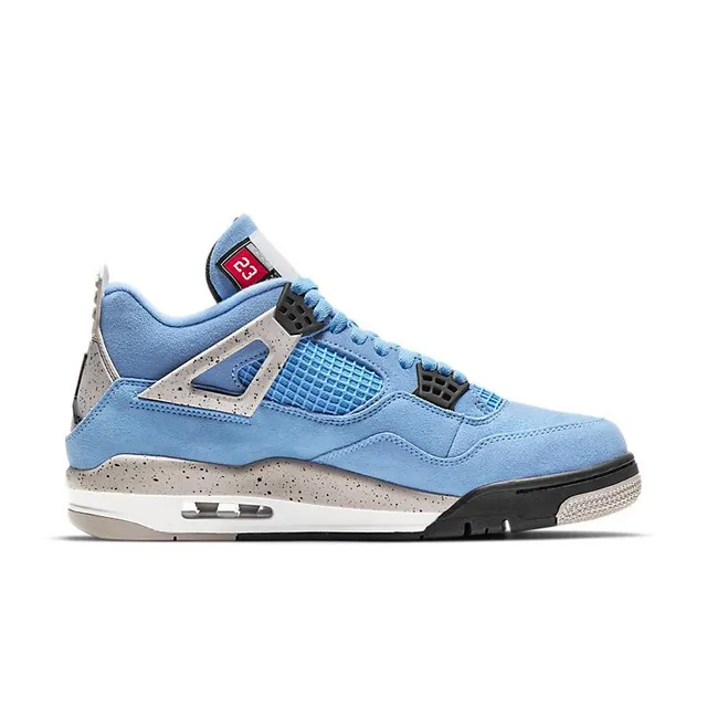 Air Jordan 4 Light Blue Speckled Cement Basketball Shoes 5