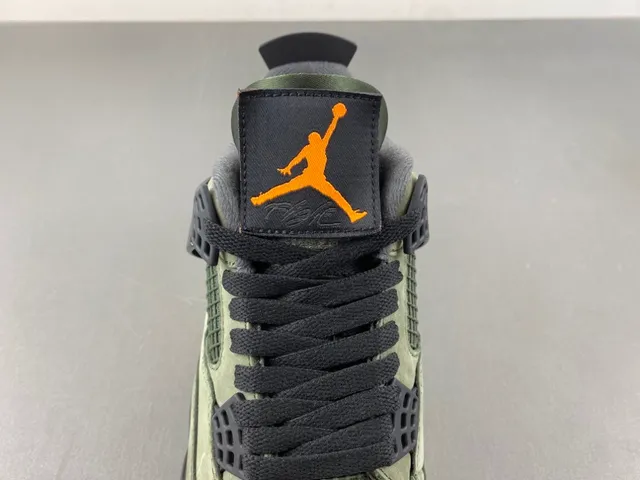 Air Jordan 4 Olive Green Suede Basketball Shoes 6