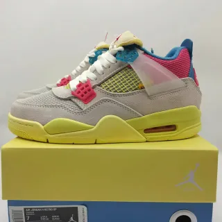 Air Jordan 4 Retro SP 粉蓝黄篮球鞋