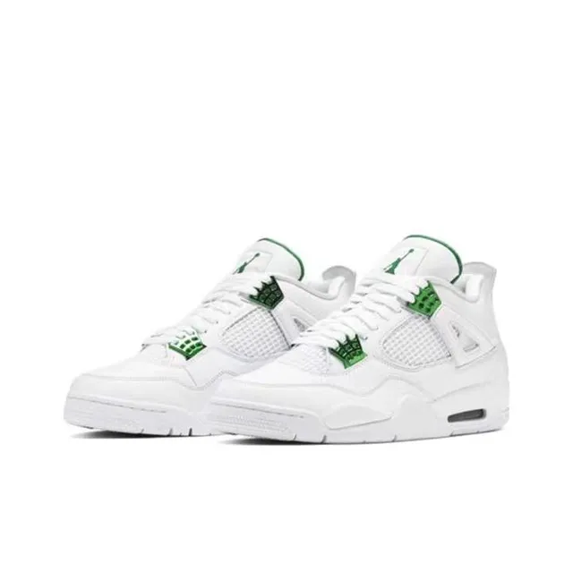 Air Jordan 4 Retro White Green Basketball Shoes 5