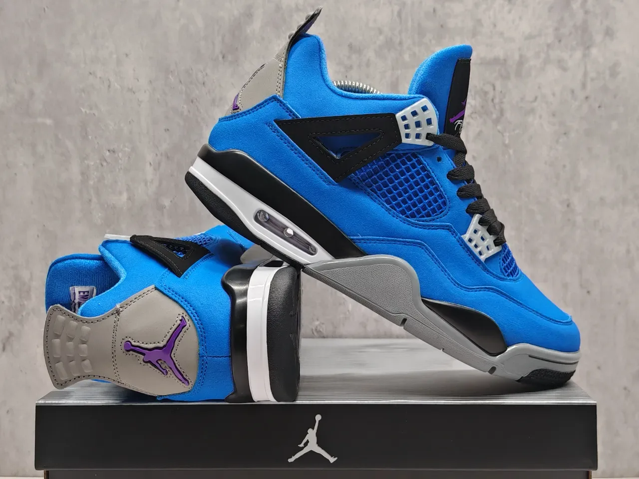 Air Jordan 4 Royal Blue Suede Basketball Shoes 6