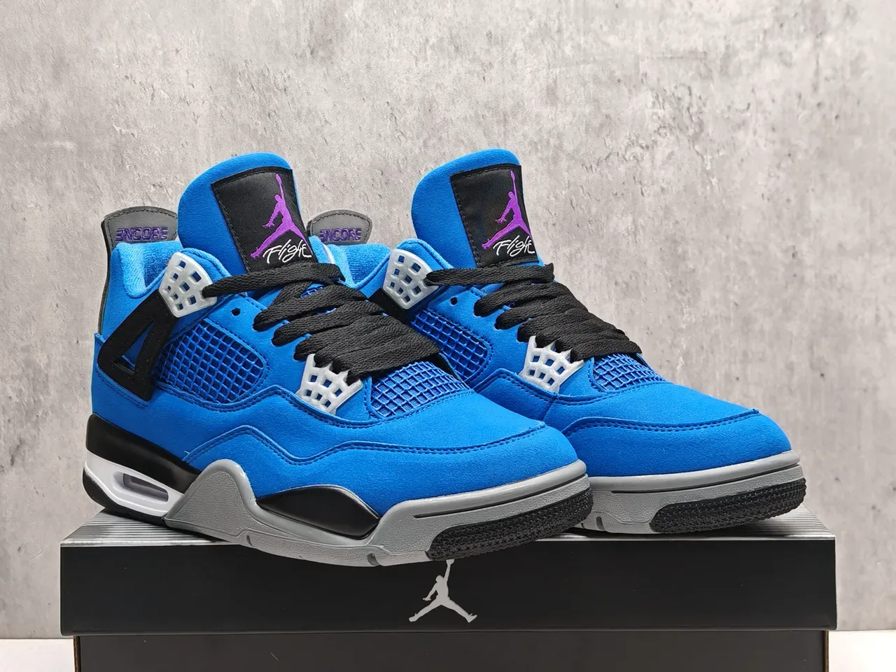 Air Jordan 4 Royal Blue Suede Basketball Shoes 7