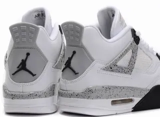 Air Jordan 4 Tênis de Basquete Branco Preto Vermelho 3