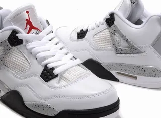 Air Jordan 4 Tênis de Basquete Branco Preto Vermelho 4