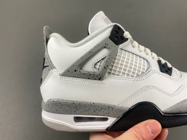 Air Jordan 4 White Cement Basketball Shoes 3