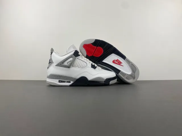 Air Jordan 4 White Cement Basketball Shoes 12