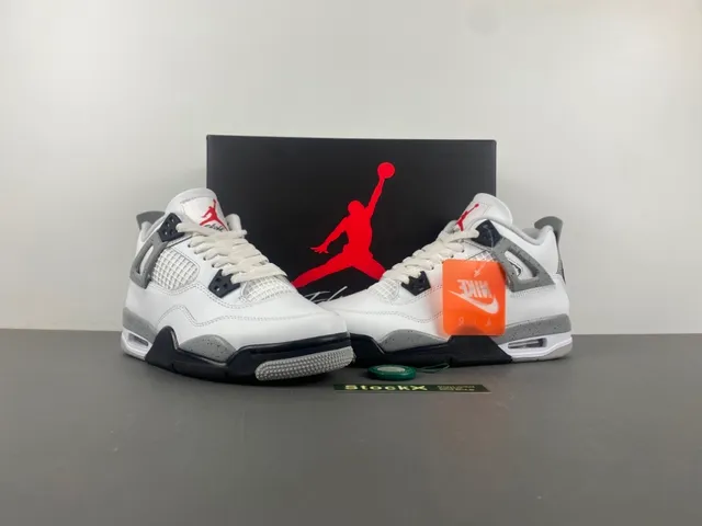 Air Jordan 4 White Cement Basketball Shoes 13