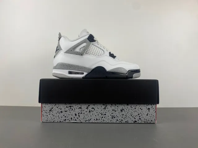 Air Jordan 4 White Cement Basketball Shoes 15