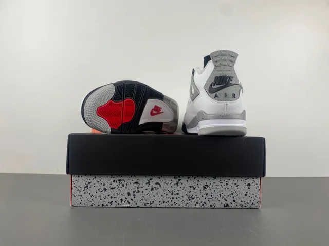 Air Jordan 4 White Cement Basketball Shoes 16