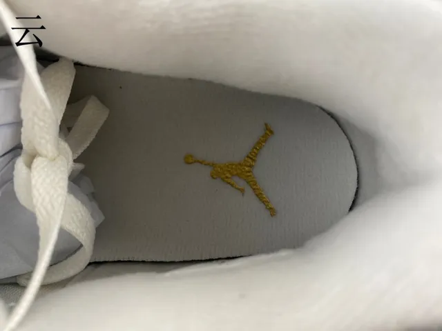 Air Jordan 4 White Gold High-Top Leather And Mesh Basketball Shoes 8