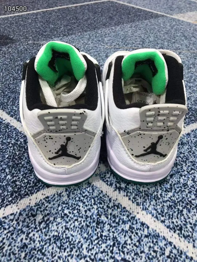 Air Jordan 4 Blanco Gris Rojo Zapatos de Baloncesto 8