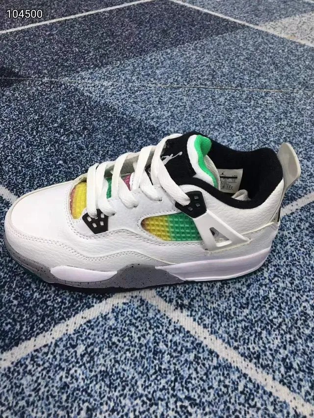 Air Jordan 4 Blanco Gris Rojo Zapatos de Baloncesto 11
