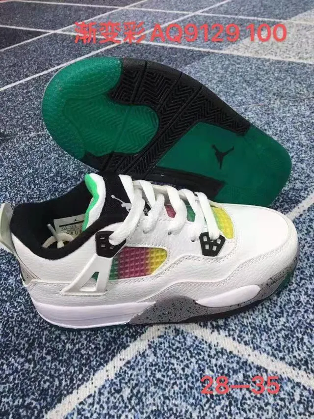 Air Jordan 4 Blanco Gris Rojo Zapatos de Baloncesto 12