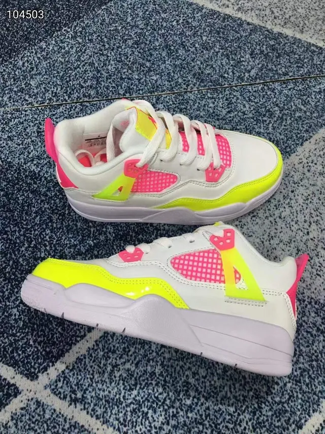 Air Jordan 4 Blanco Gris Rojo Zapatos de Baloncesto 19