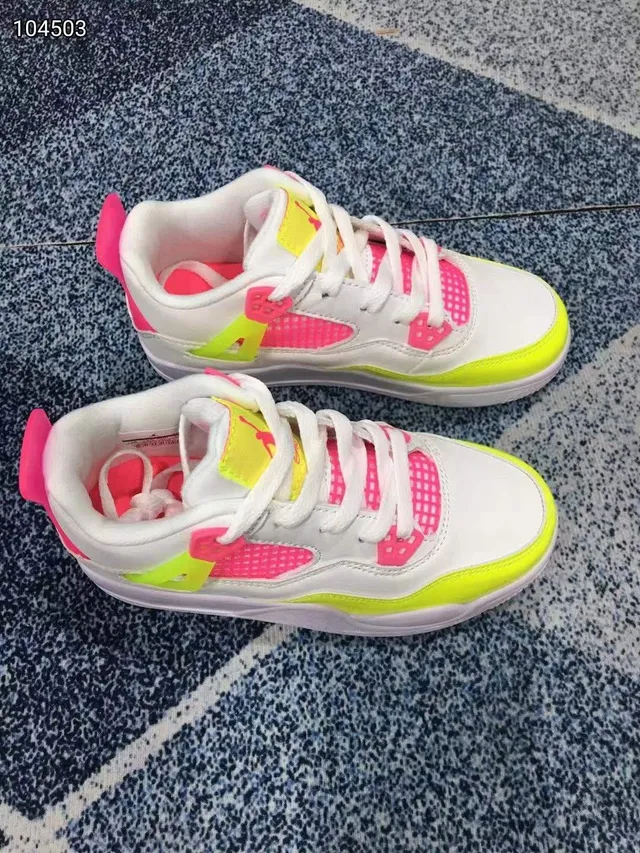 Air Jordan 4 Blanco Gris Rojo Zapatos de Baloncesto 20