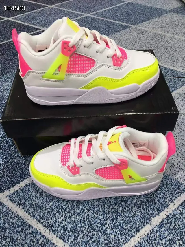 Air Jordan 4 Blanco Gris Rojo Zapatos de Baloncesto 22