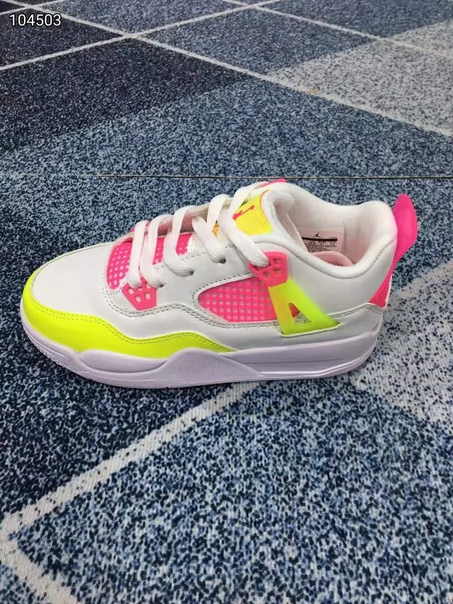 Air Jordan 4 Blanco Gris Rojo Zapatos de Baloncesto 23