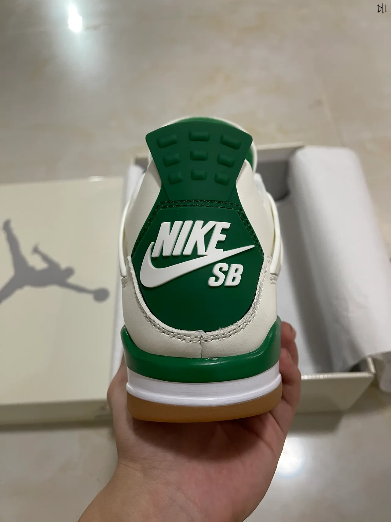 Air Jordan 4 White Green Basketball Shoes 7