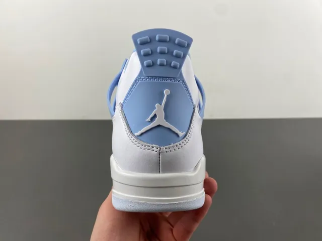 Air Jordan 4 White Light Blue Basketball Shoes 4