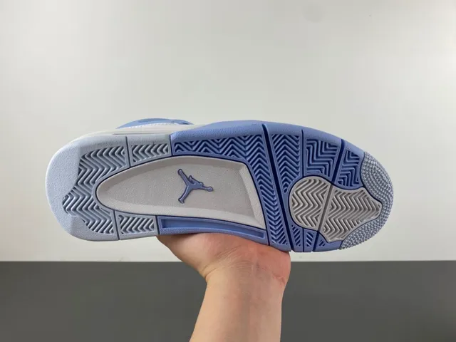 Air Jordan 4 White Light Blue Basketball Shoes 9