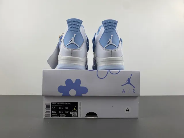 Air Jordan 4 White Light Blue Basketball Shoes 17