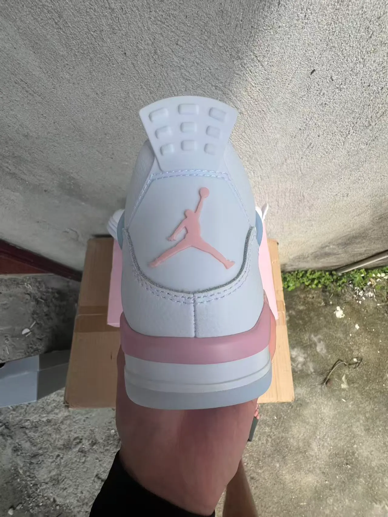 Air Jordan 4 White Pink Mint Blue Basketball Shoes 8