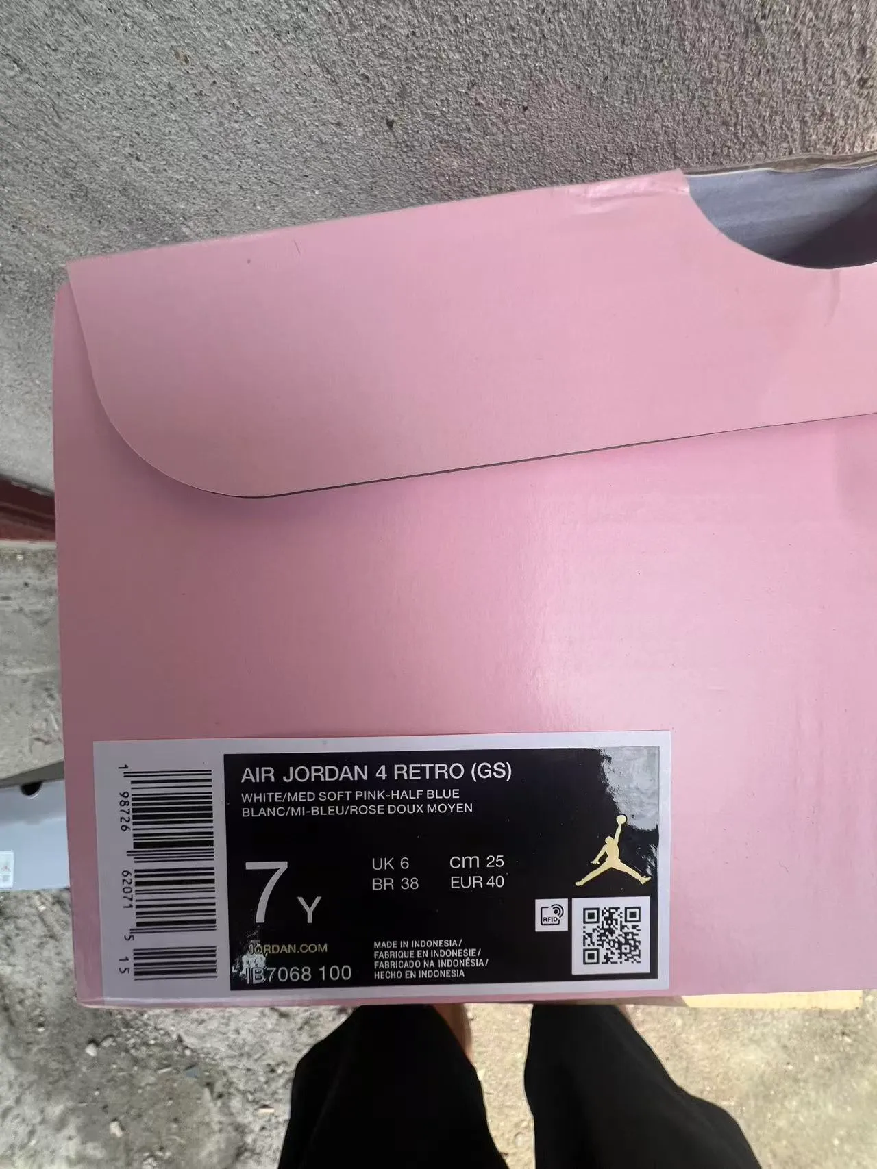 Air Jordan 4 White Pink Mint Blue Basketball Shoes 10
