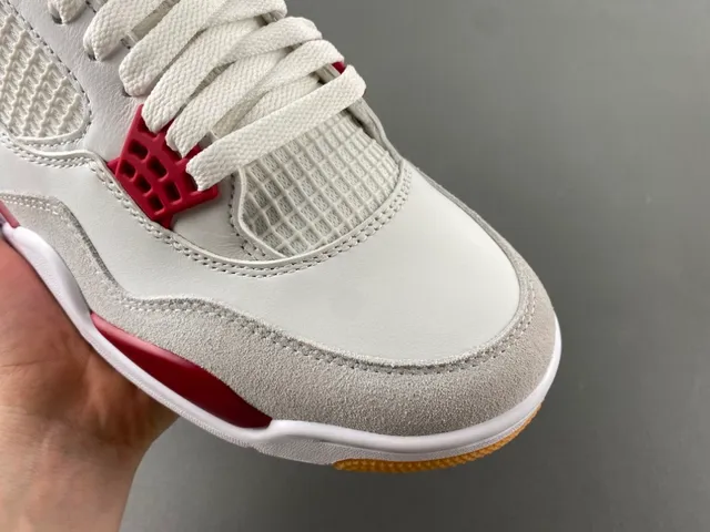 Air Jordan 4 White Red Gum Basketball Shoes 2