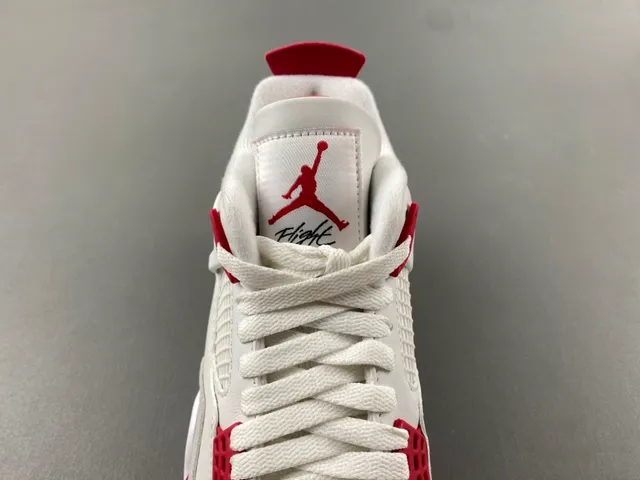 Air Jordan 4 White Red Gum Basketball Shoes 6