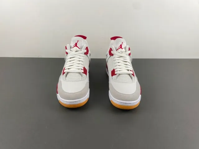 Air Jordan 4 White Red Gum Basketball Shoes 11