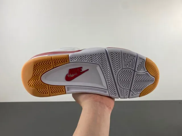 Air Jordan 4 White Red Gum Chaussures de Basketball 9