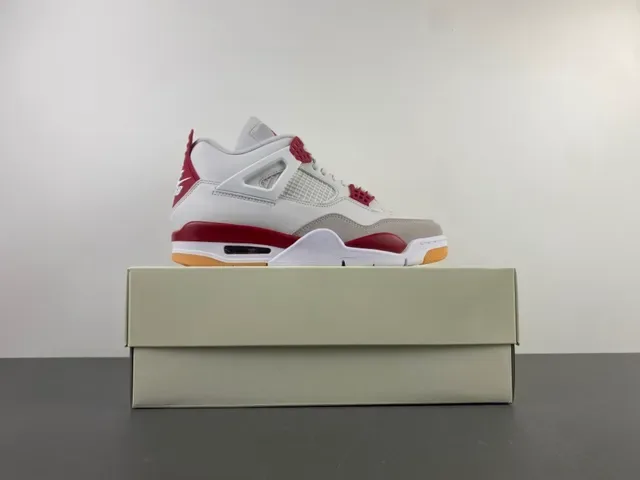 Air Jordan 4 White Red Gum Chaussures de Basketball 15