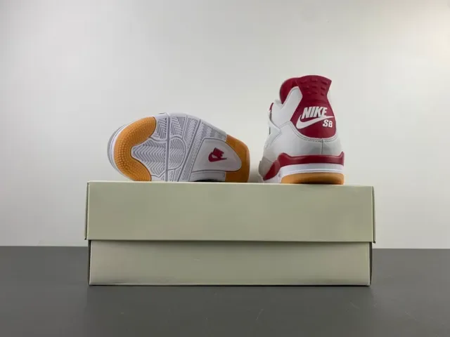 Air Jordan 4 White Red Gum Chaussures de Basketball 16