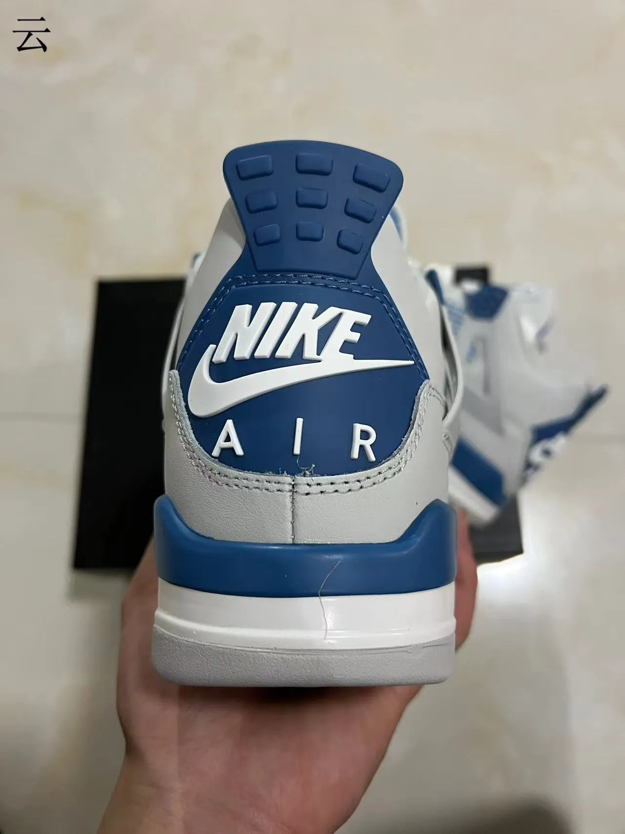 Air Jordan 4 White Royal Blue Basketball Shoes 8