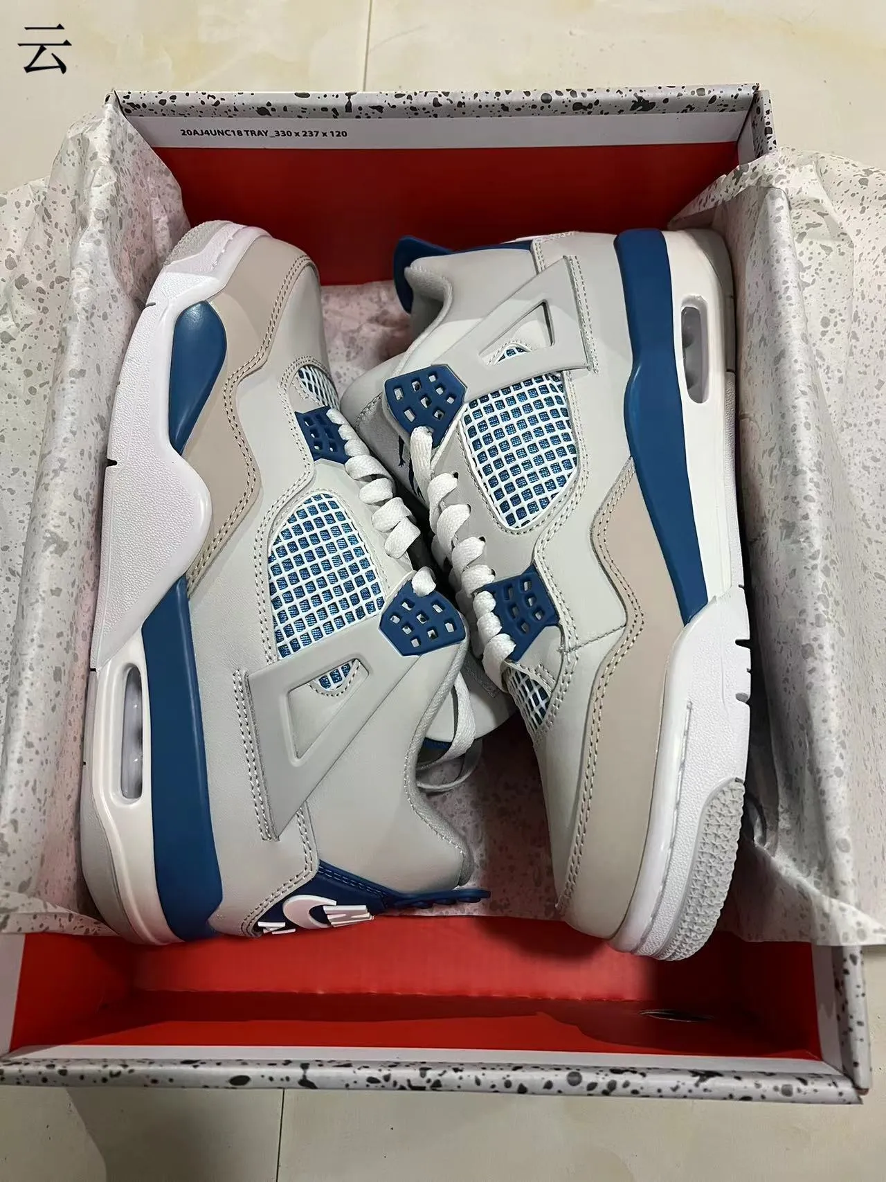 Air Jordan 4 White Royal Blue Basketball Shoes 9