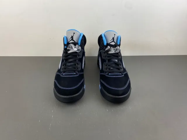 Air Jordan 5 Black Light Blue Basketball Shoes 10