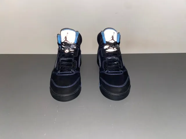 Air Jordan 5 Black Light Blue Basketball Shoes 11