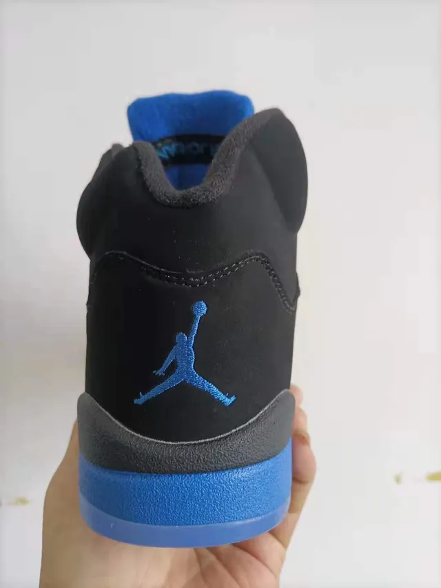 Air Jordan 5 Black Royal Blue Basketball Shoes 4