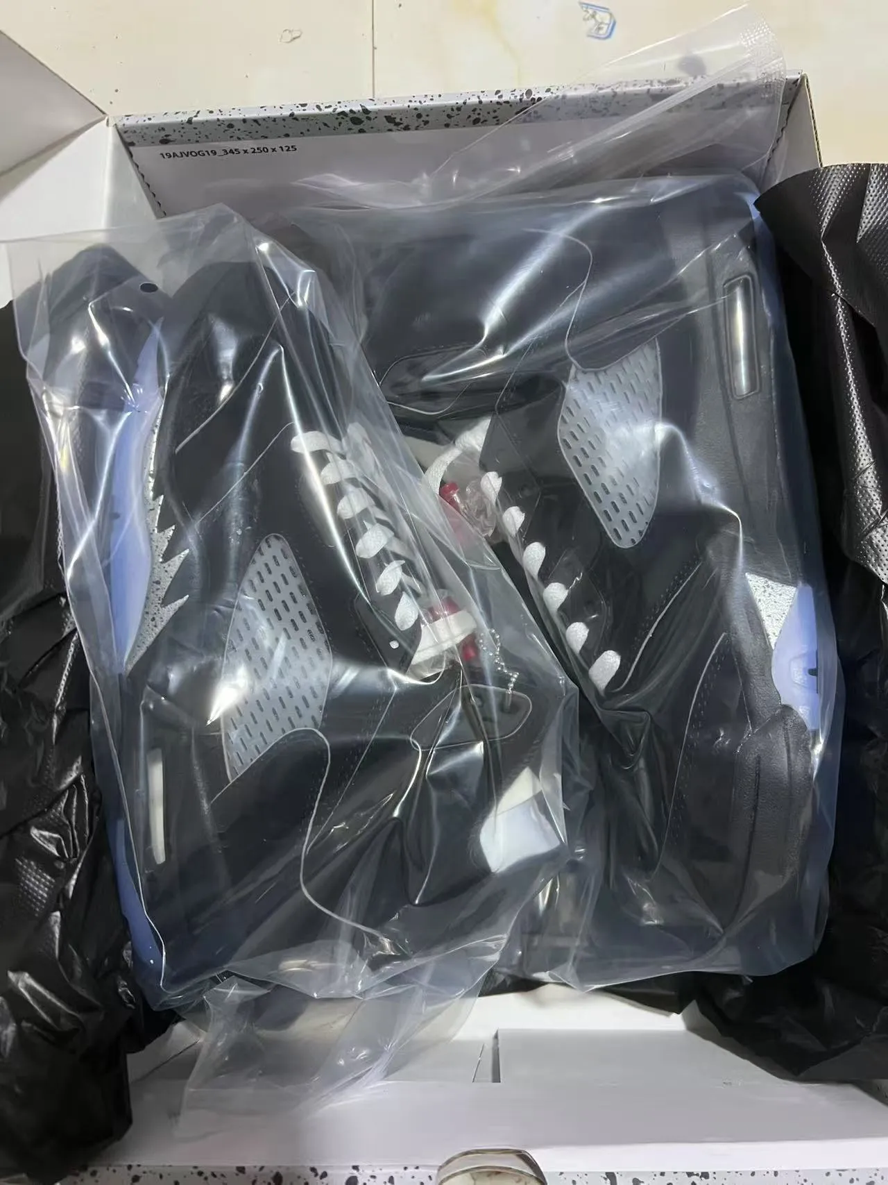 Air Jordan 5 Black Silver Light Blue Basketball Shoes 10