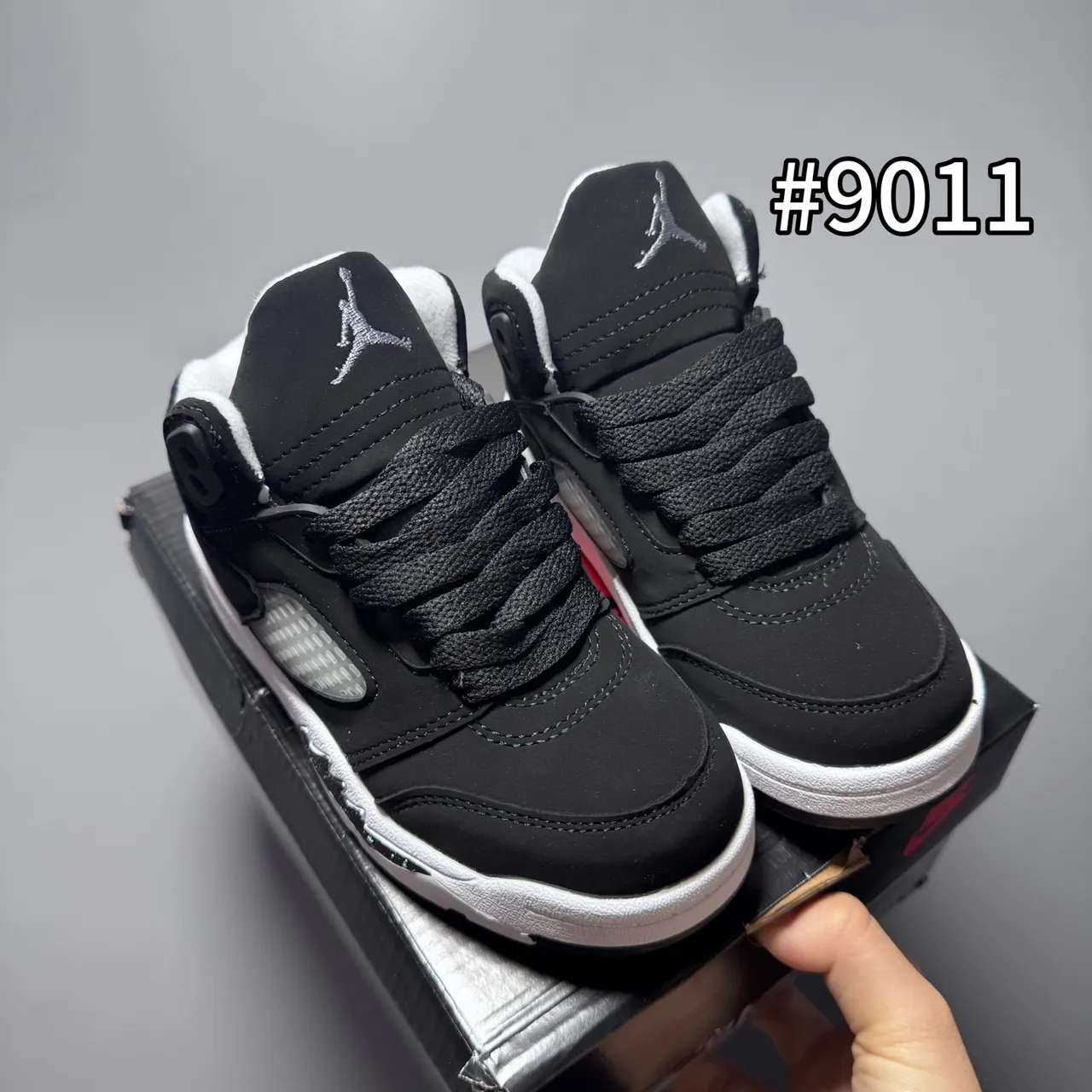 Air Jordan 5 Noir Blanc Rouge Chaussures de basketball pour enfant 3