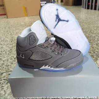 Air Jordan 5 Gray White Blue Translucent Basketball Shoes