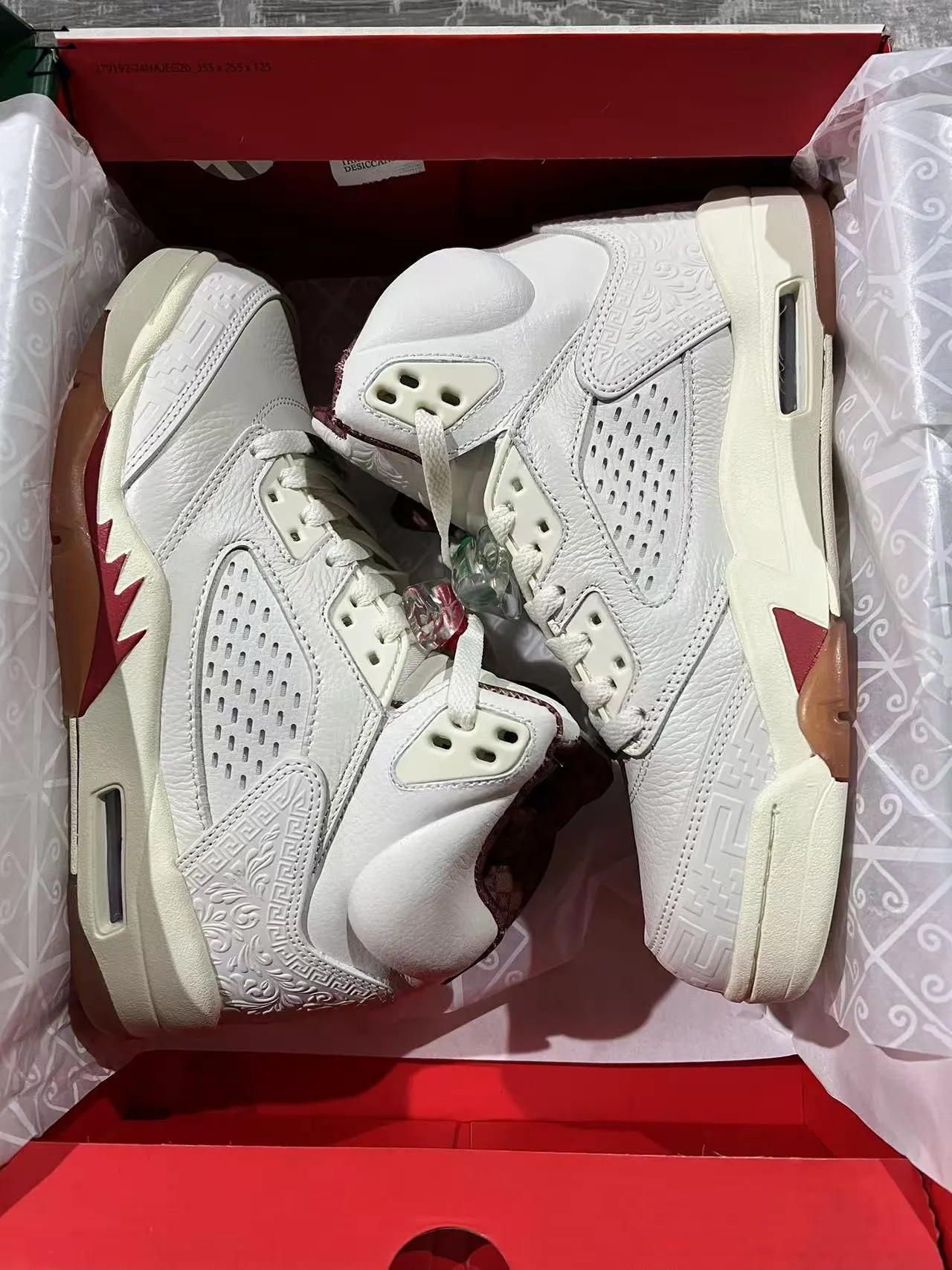 Air Jordan 5 Off-White Green Lightning Bolt Basketball Shoes 9