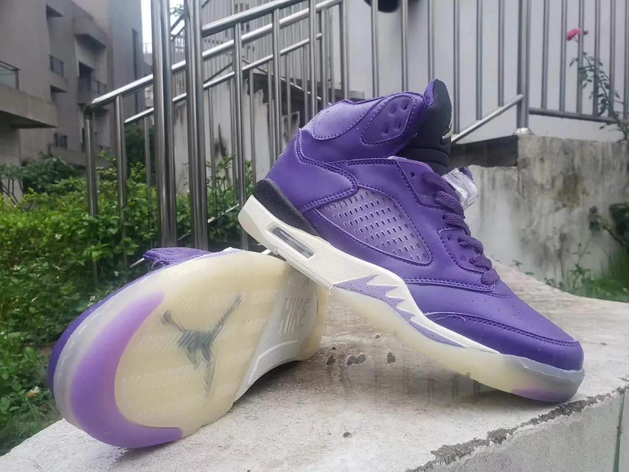 Air Jordan 5 Purple Basketball Shoes 2