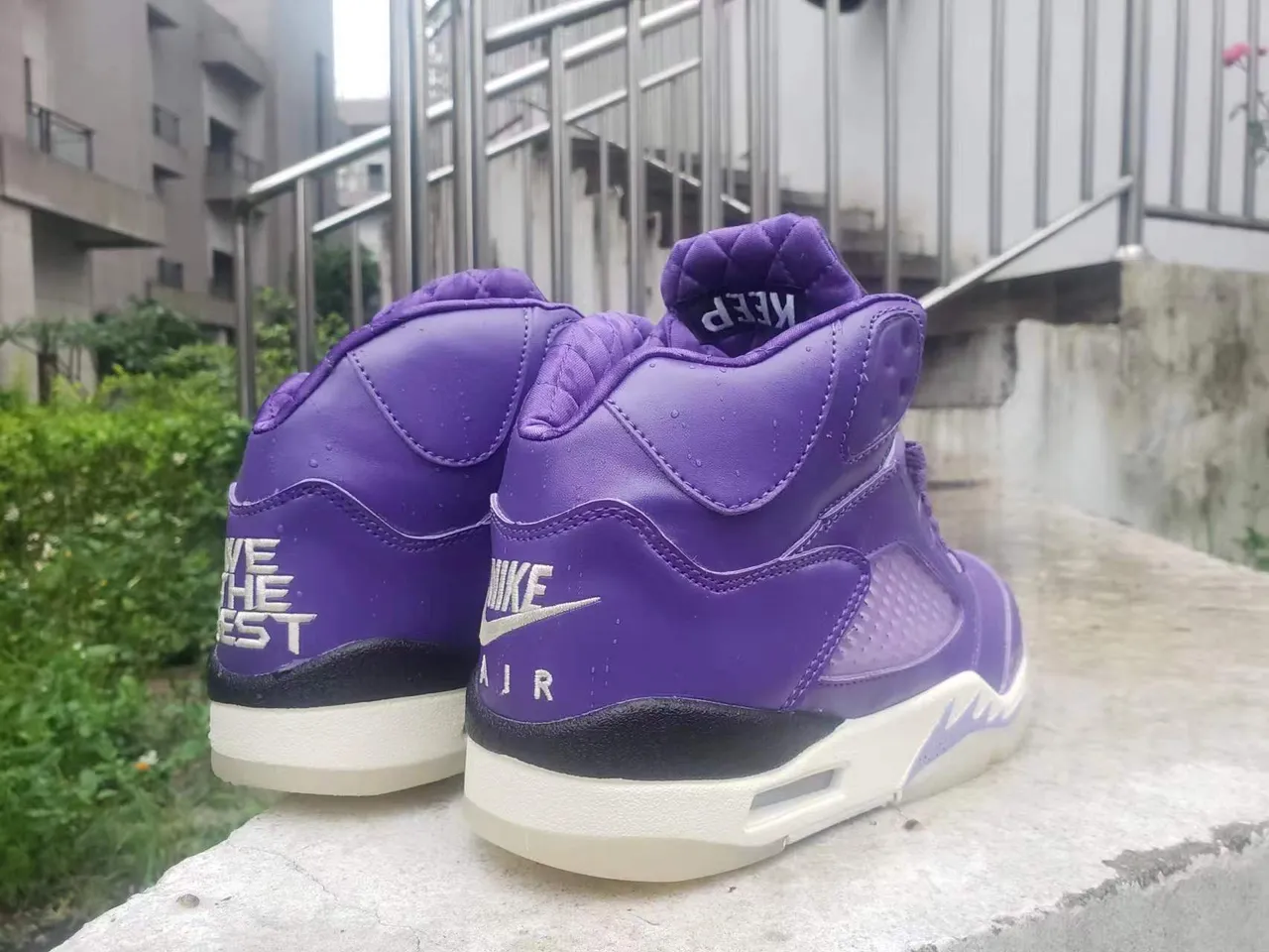 Air Jordan 5 Purple Basketball Shoes 3