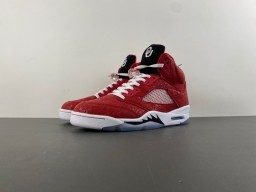 Air Jordan 5 Red White Black Basketball Shoes 10