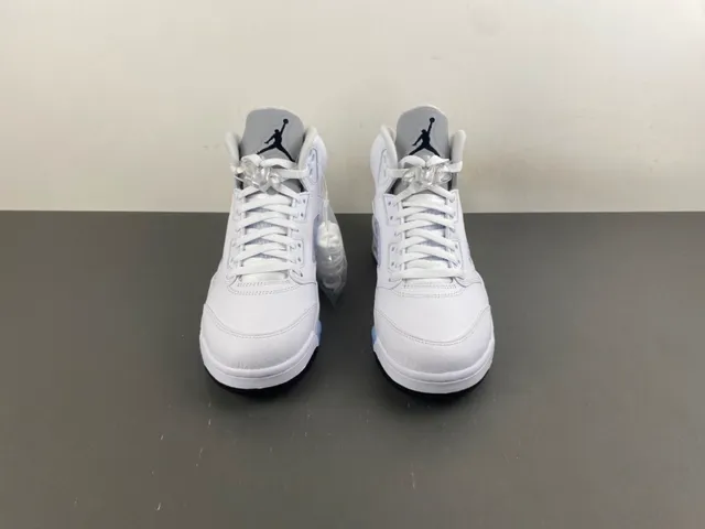 Air Jordan 5 White Light Blue Basketball Shoes 11